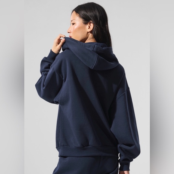 Alo Accolade Hoodie, Navy, Size M - Picture 2 of 5